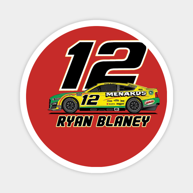 Ryan Blaney 12 Magnet by Erianna Bee